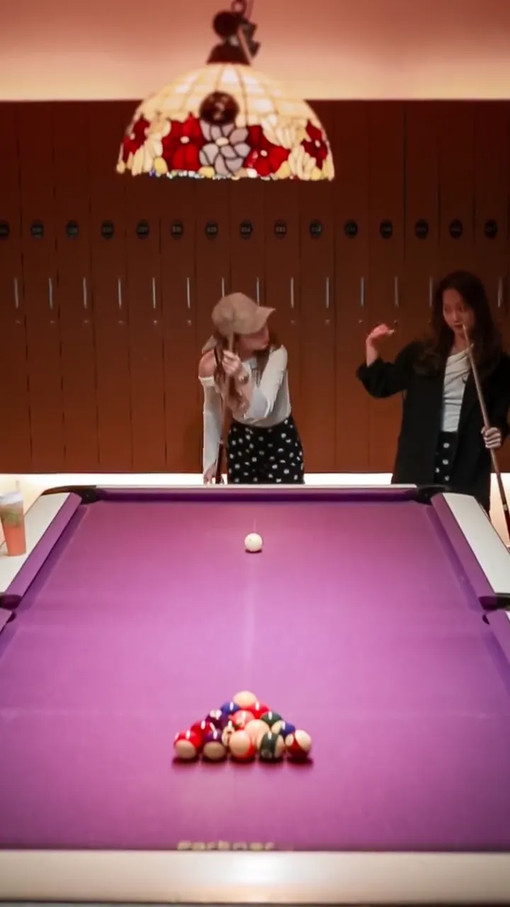 Incredible billiard trick shot with amazing cue control that seems physically impossible