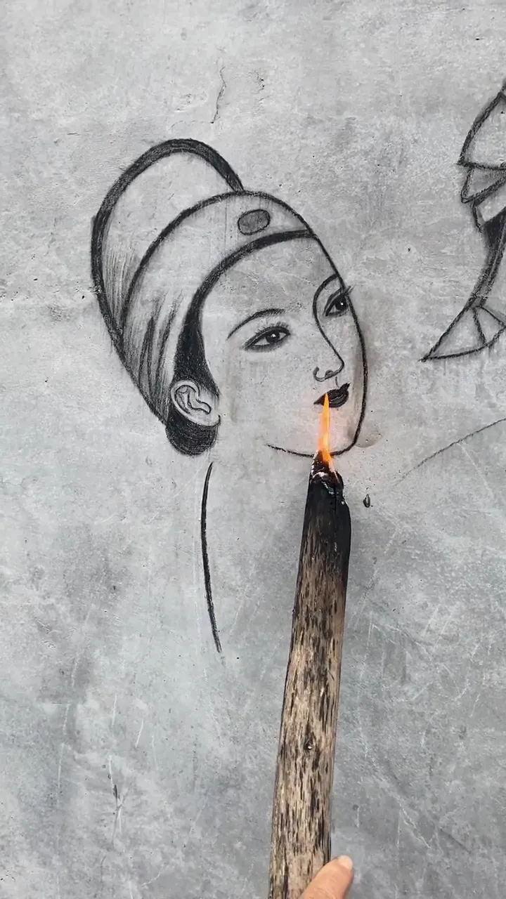 Master painter working on a detailed piece from start to finish