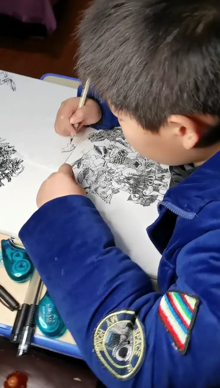 Young student showing off an impressive physical skill beyond their age